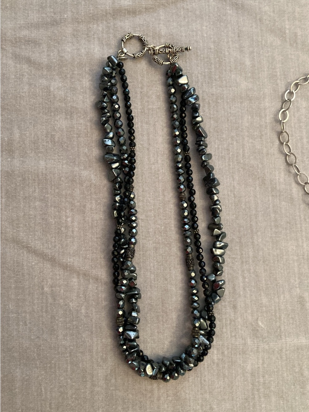 Silpada Black Hematite Multi-Strand Beaded Necklace